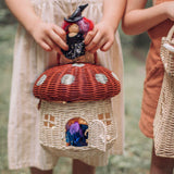 Olli Ella Mushroom Basket Bag, Red