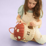 Olli Ella Mushroom Basket Bag, Red