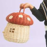 Olli Ella Mushroom Basket Bag, Red