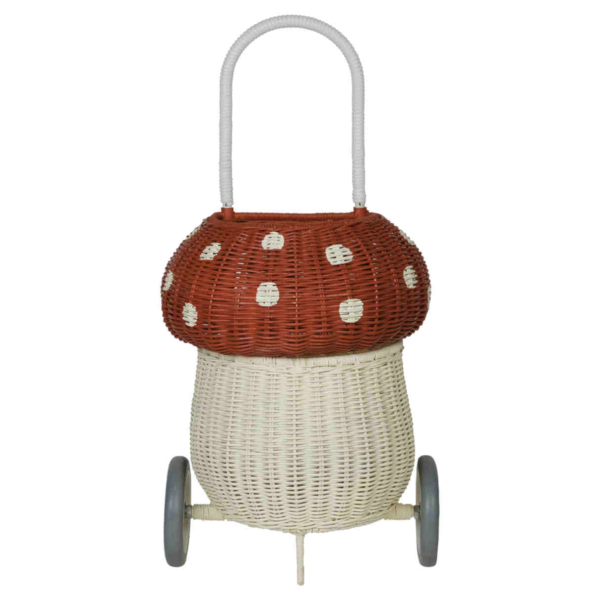 Olli Ella Rattan Mushroom Luggy, Red