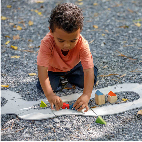 Plan Toys Rubber Road & Rail Set, Medium