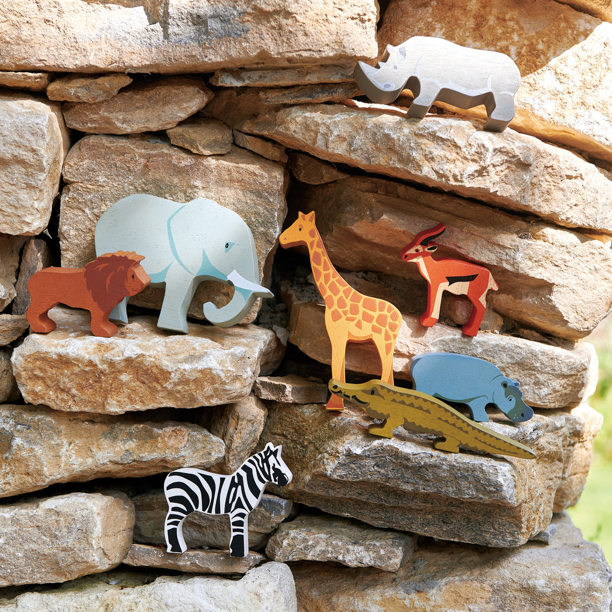 Tender Leaf Toys Safari Wooden Animals