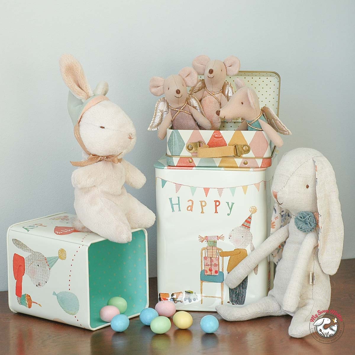 Maileg Happy Day Bunny in Box, Small