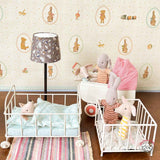 Maileg Metal Doll Crib with Bedding, Blue