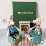 Maileg Grandma and Grandpa Mouse in Matchbox Bed