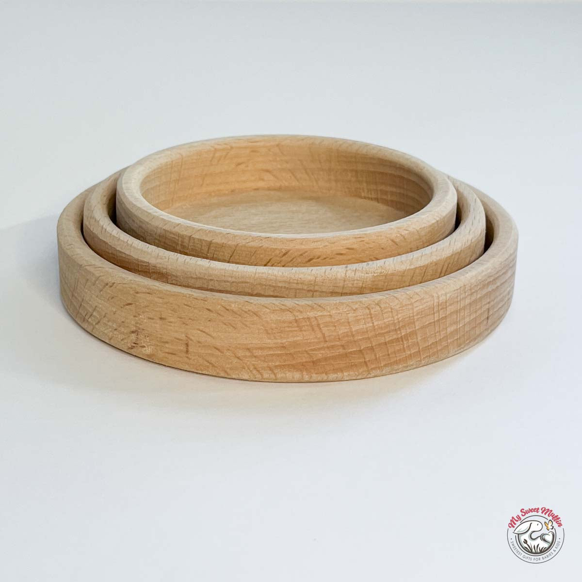 Circle Sorting Wooden Trays (Set of 3)