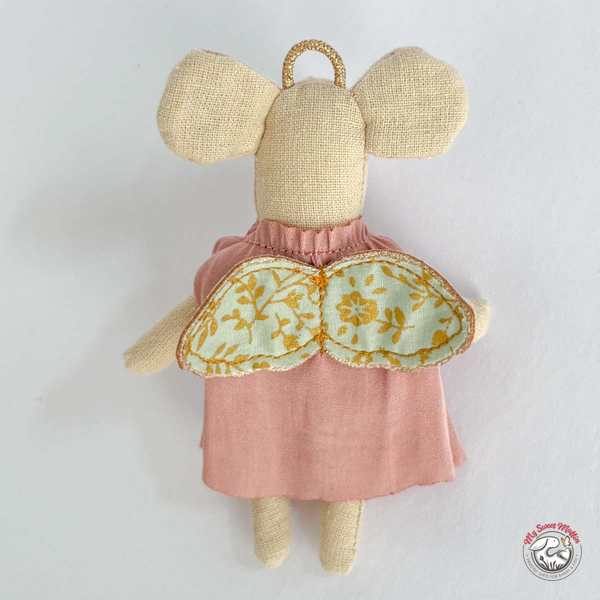 Maileg Little Angel Mouse in Suitcase