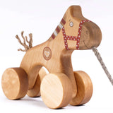 Wooden Pull Toy  Horse, Red