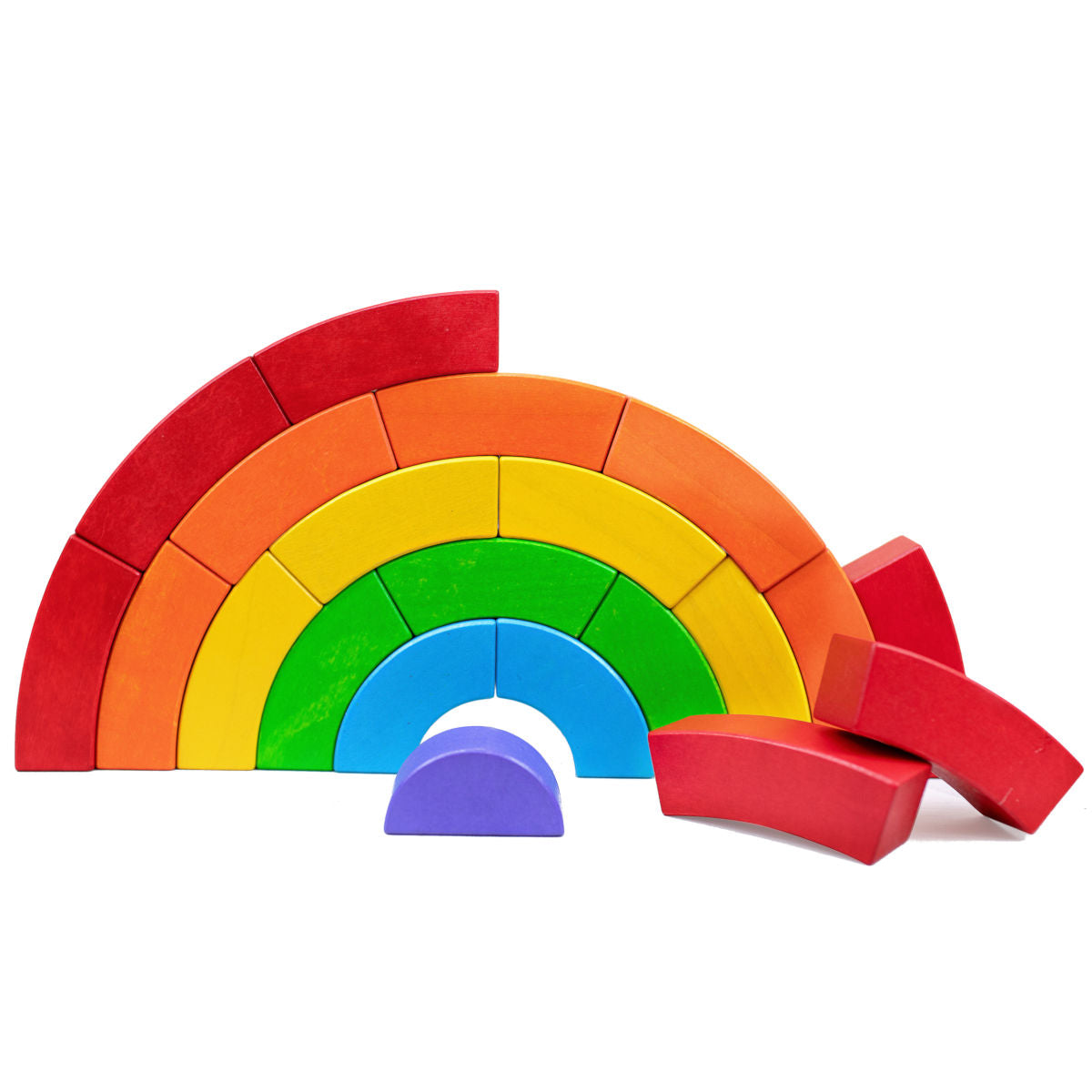 Bajo Rainbow Wooden Blocks, 21pcs