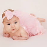 Pink Pompom Newborn Baby Girl Tutu with Headband