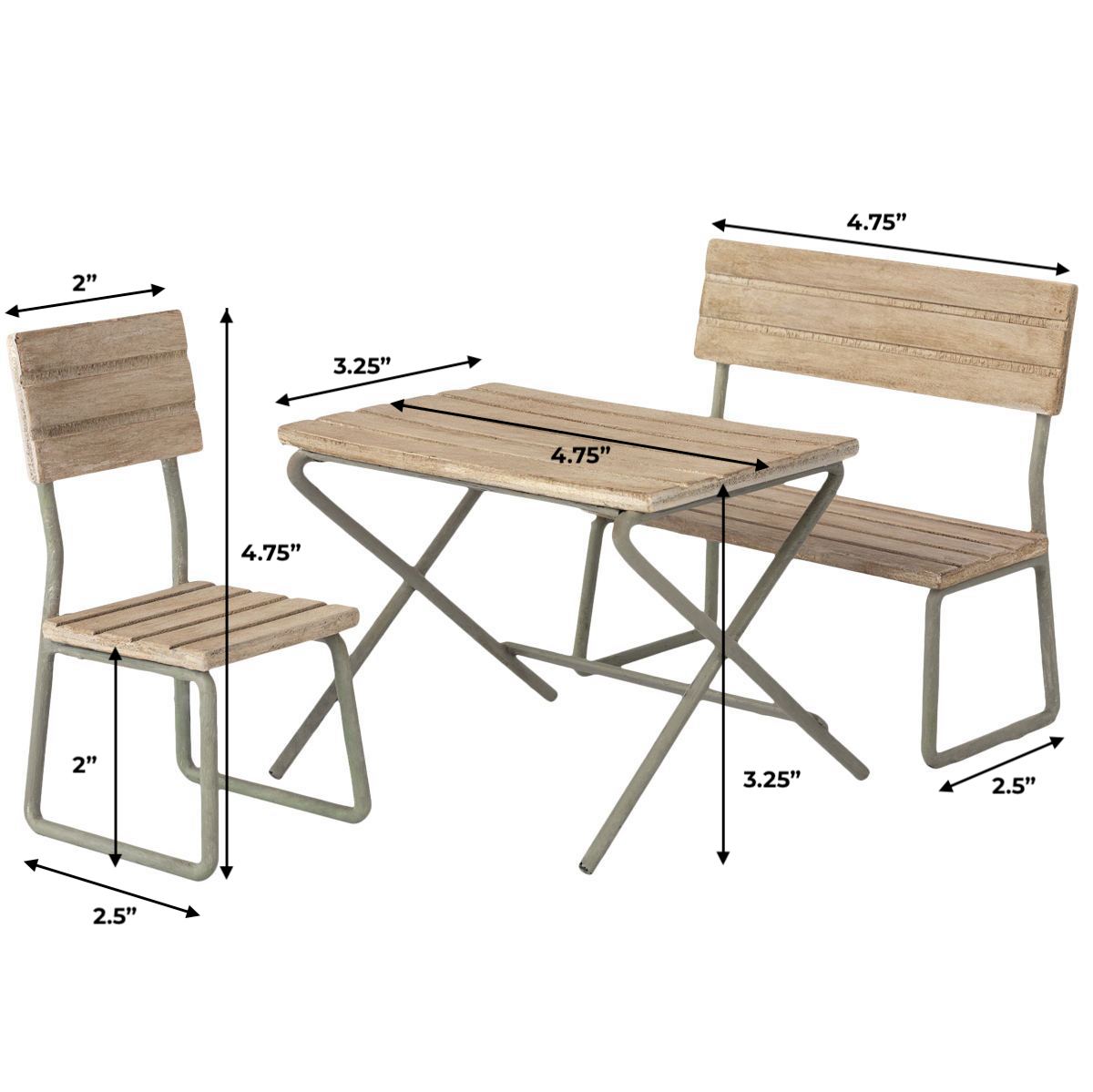 Maileg Doll House Garden furniture Set