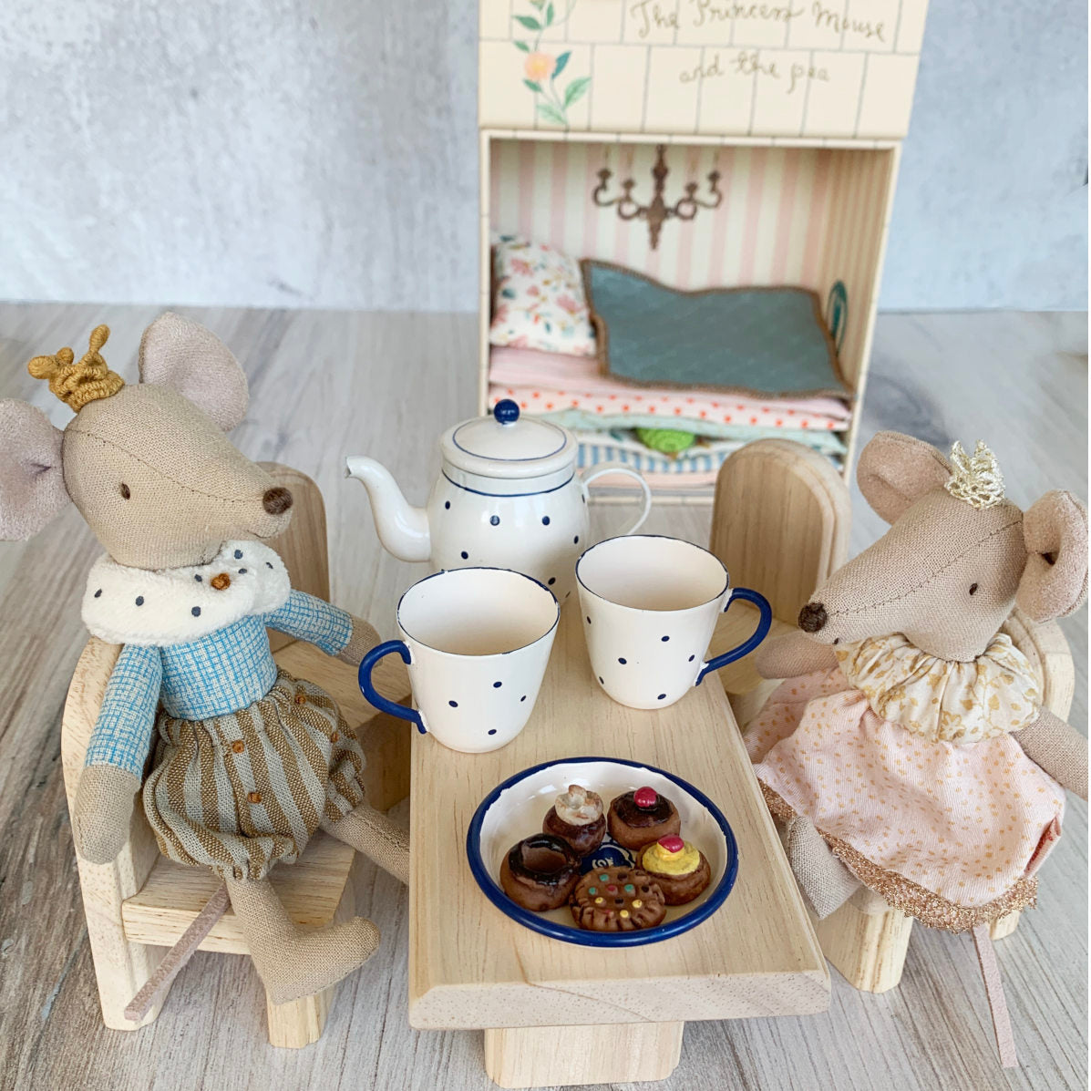 Maileg Tea Time Set with Biscuits, in Box