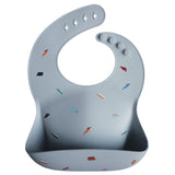 Mushie Silicon Baby Bib, Retro Cars