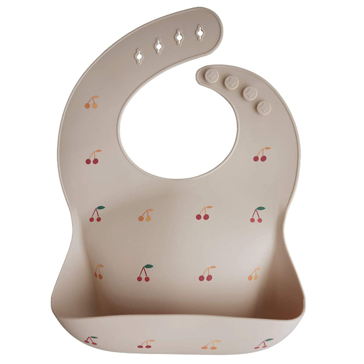 Mushie Silicon Baby Bib, Cherries