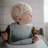 Mushie Silicon Baby Bib, Retro Cars