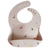 Mushie Silicon Baby Bib, Dinosaurs