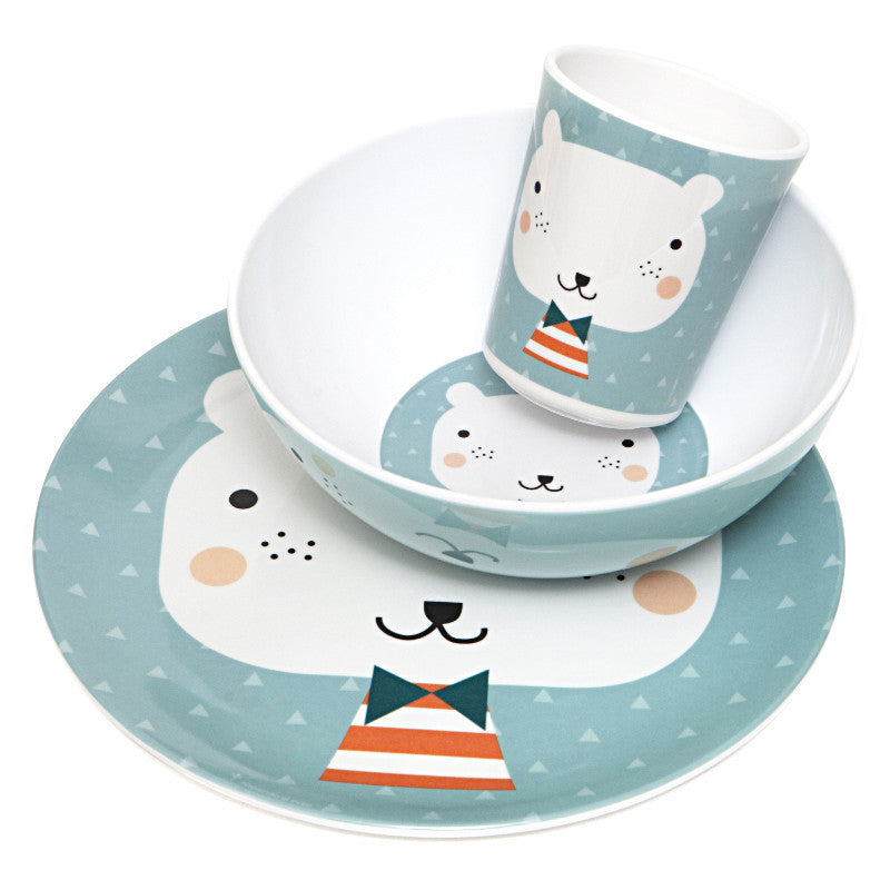 Petit Monkey Bear Triangle Melamine Tableware