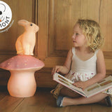 Egmont Heico Large Mushroom Lamp, Vintage Pink