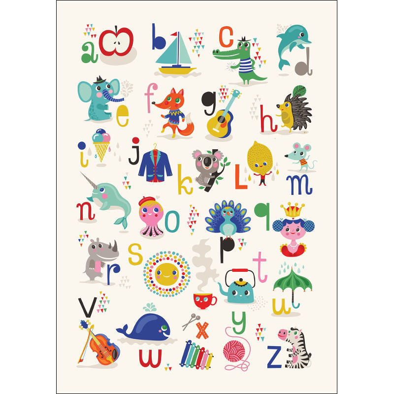 Petit Monkey ABC Poster by Helen Dardik