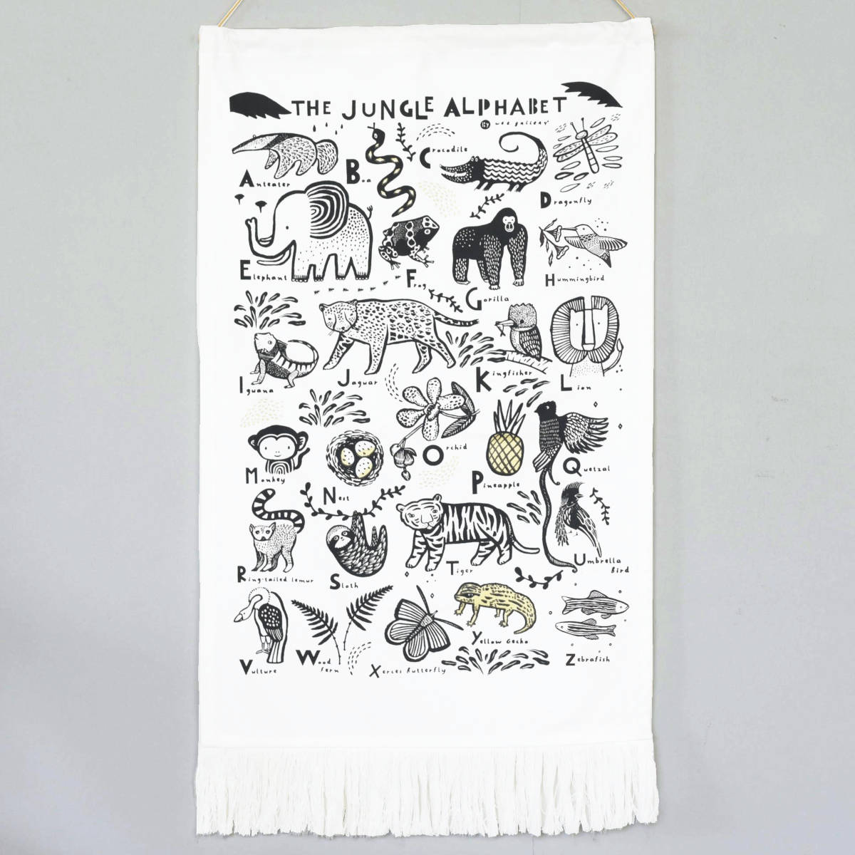 Wee Gallery Jungle Alphabet Wall Hanging Tapestry