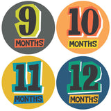 Color Cutout Monthly Baby Stickers