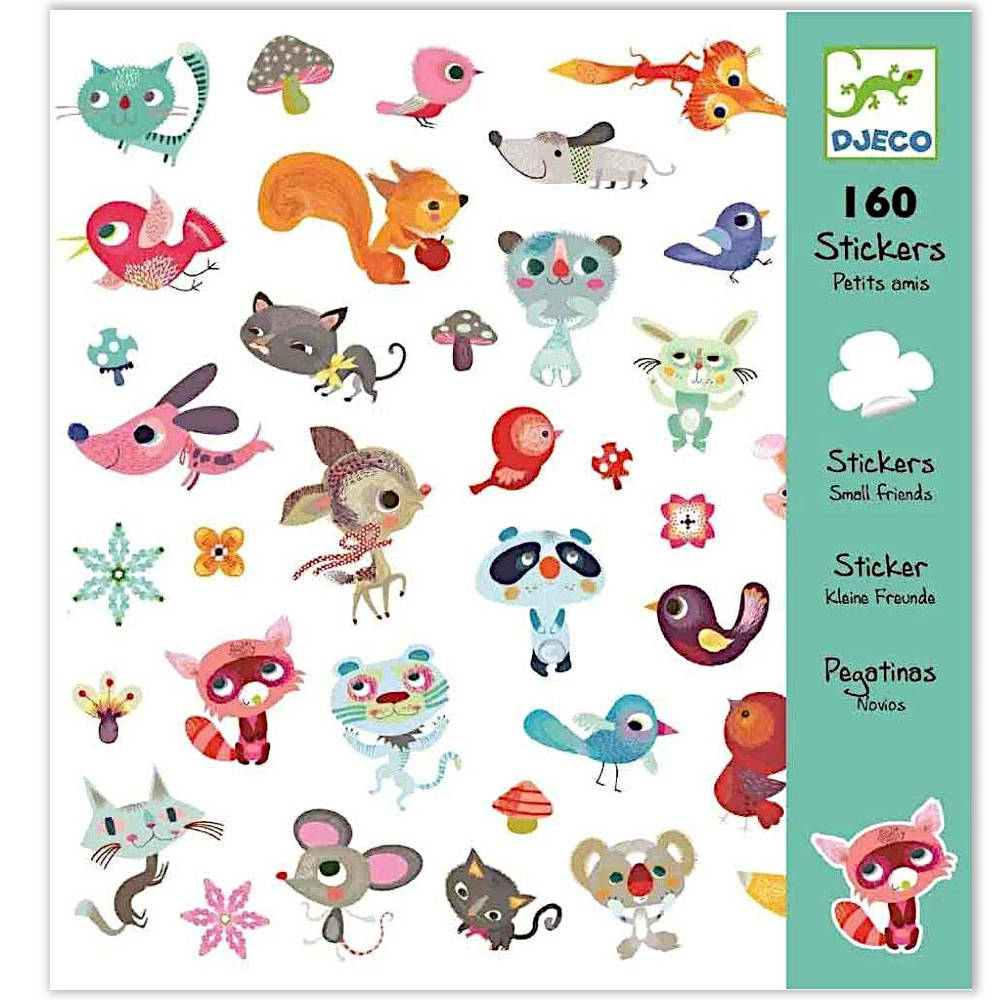 Djeco 160 Stickers, Little Friends