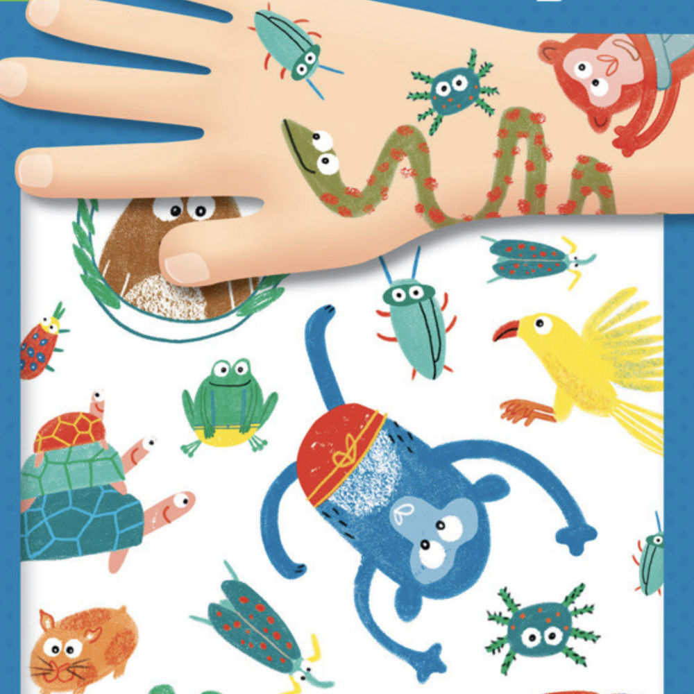 Djeco Temporary Tattoos, Animals