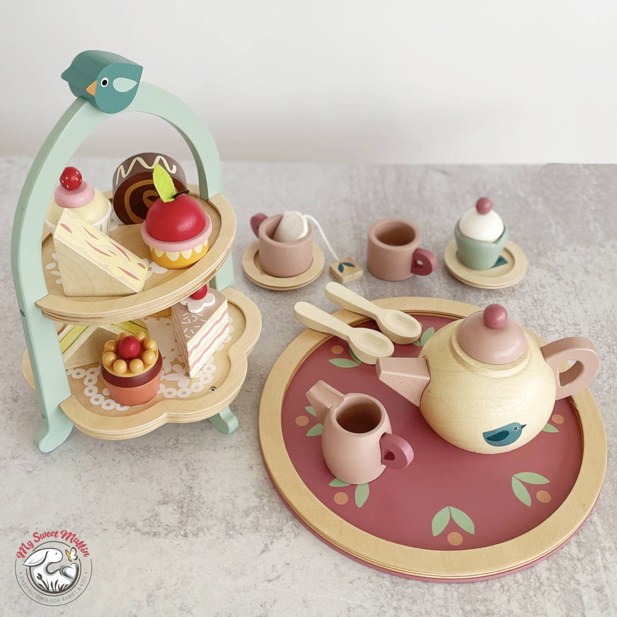 Tender Leaf Toys Birdie Afternoon Tea Stand