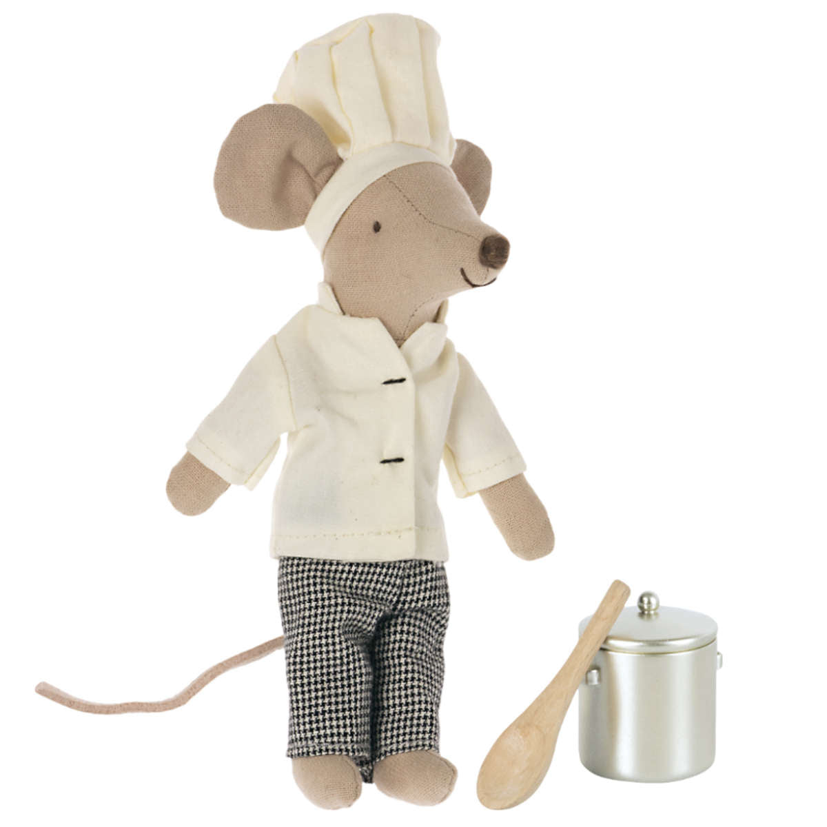 Maileg Chef Mouse with  Soup pot and Spoon