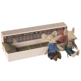 Maileg Grandma and Grandpa Mouse in Matchbox Bed