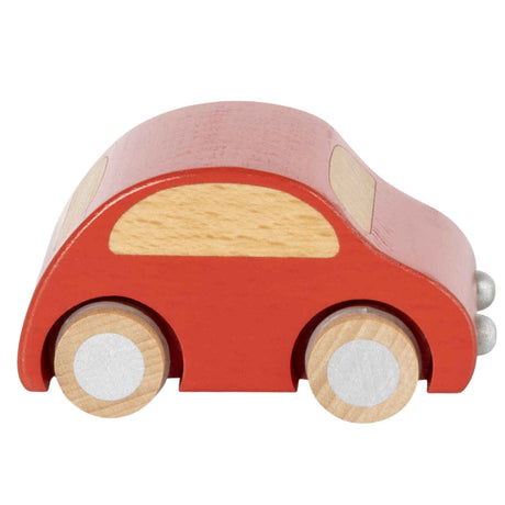 Maileg Wooden Full Back Toy Car, Red