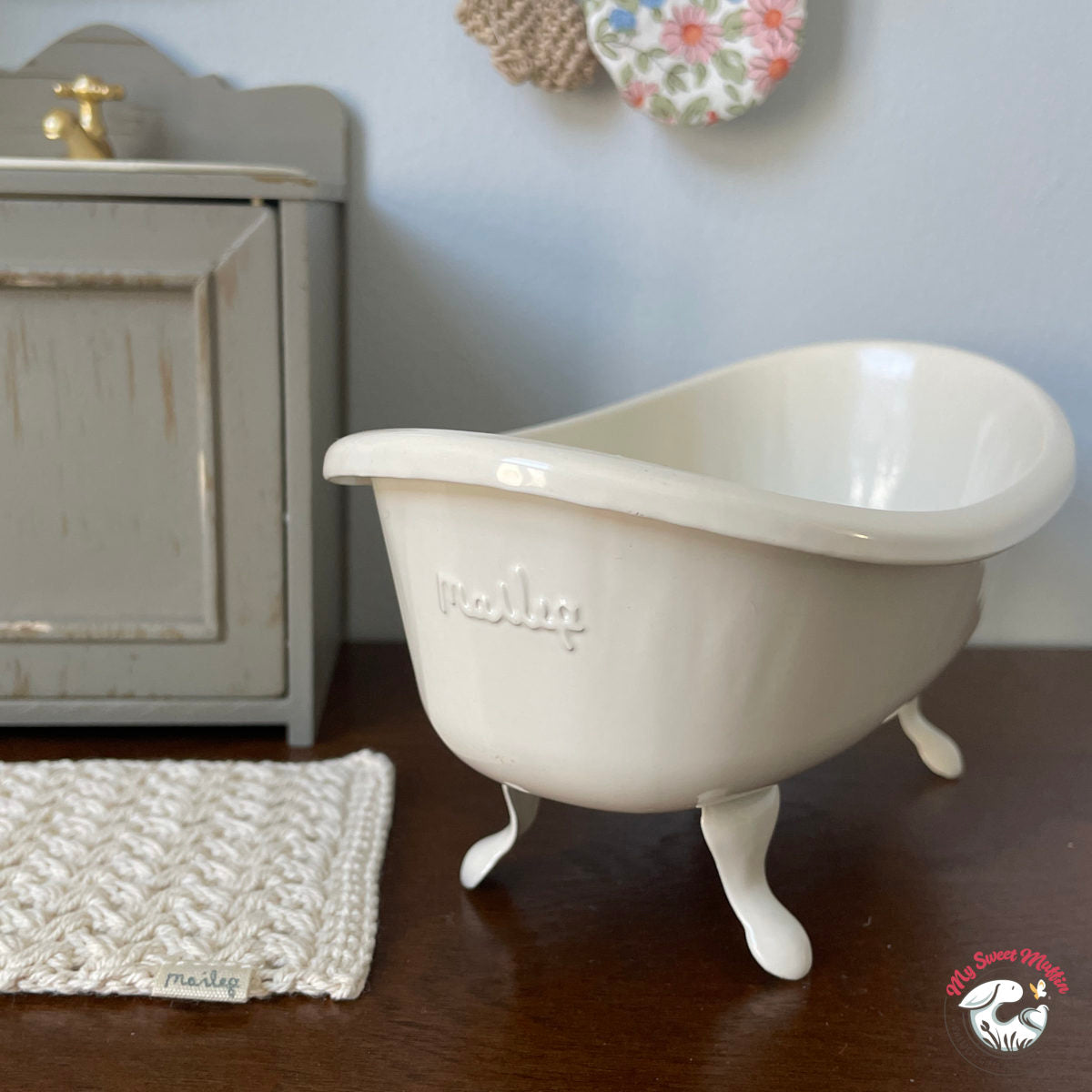 Maileg Miniature Doll House Bathtub