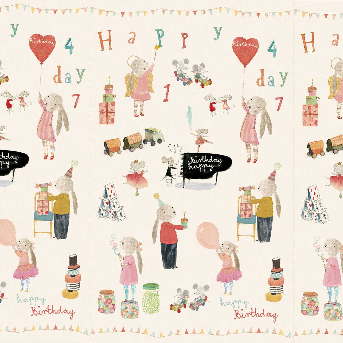 Maileg Happy Day Wrapping Paper, 11 yards