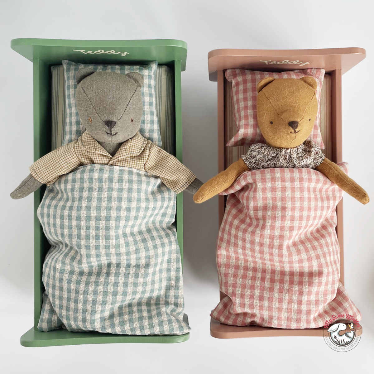 Maileg Wooden Bed for Teddy Mom, Dad