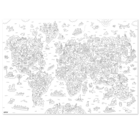 OMY Giant Coloring Poster, Atlas