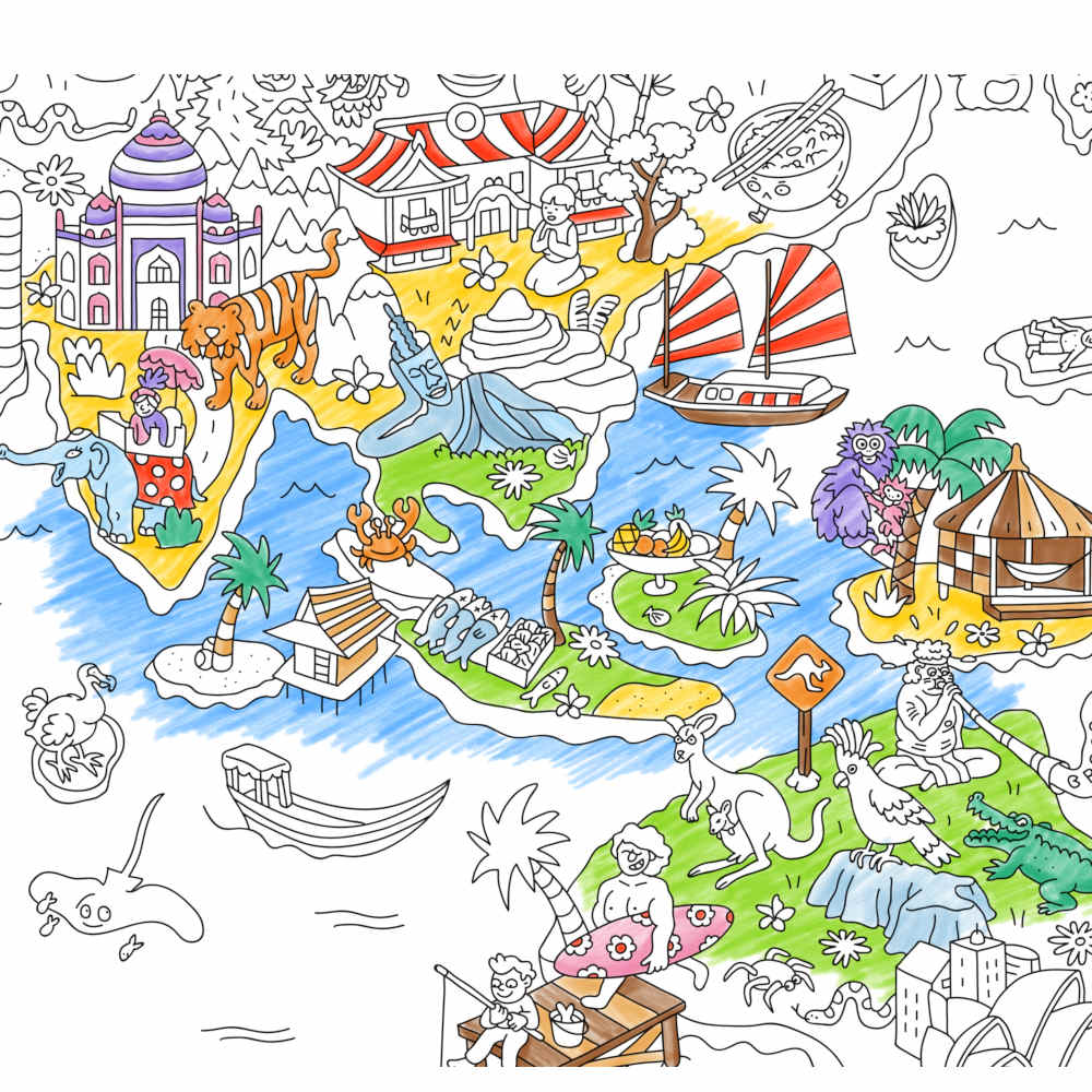 OMY Giant Coloring Poster, Atlas