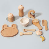 Petit Monkey Wooden Baby Doll Feeding Set