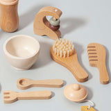 Petit Monkey Wooden Baby Doll Feeding Set