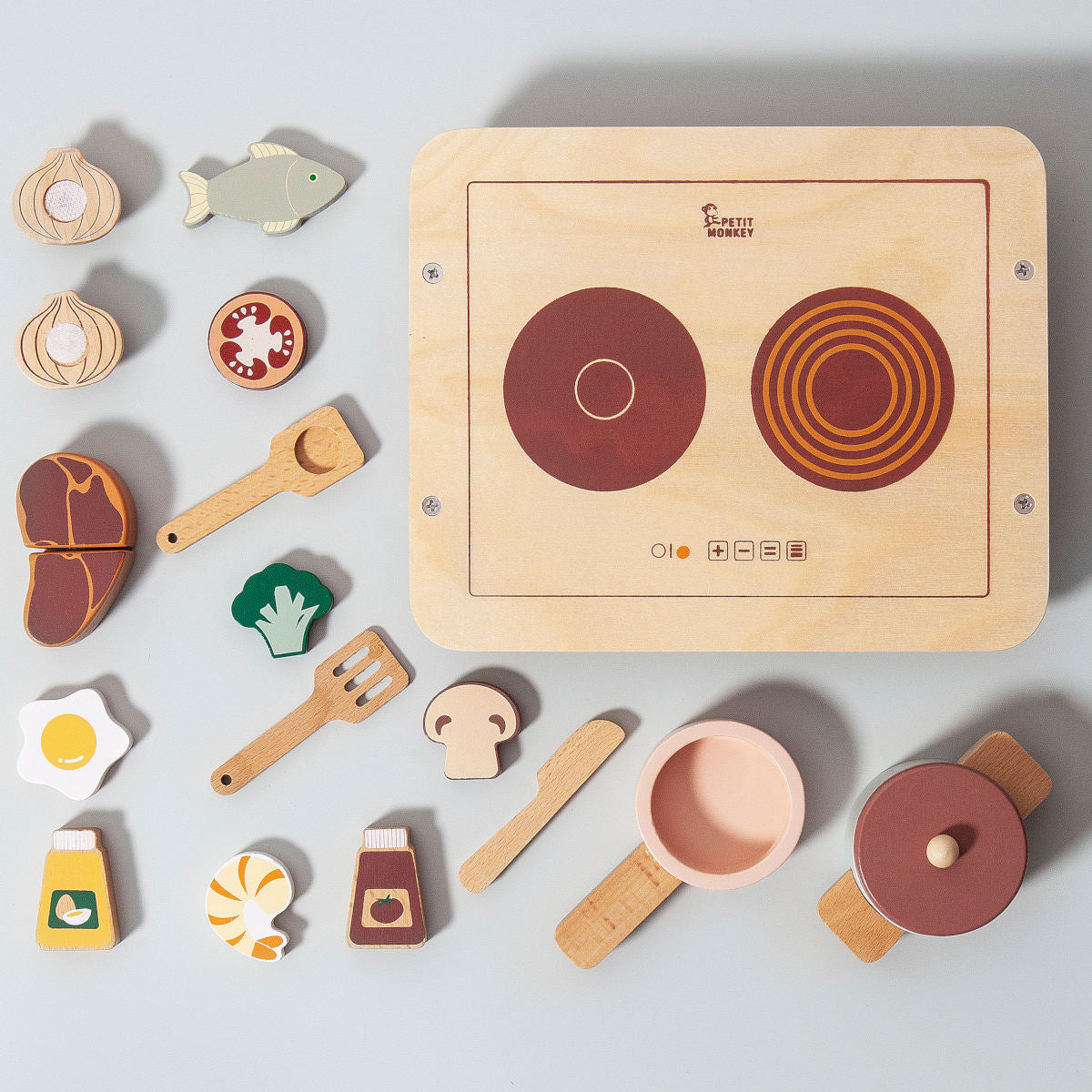 Petit Monkey Wooden Cooking Set