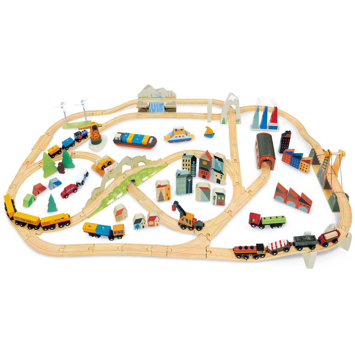 Tender Leaf Toys Mountain View Train set