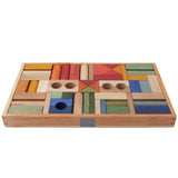 Wooden Story Rainbow Wooden Blocks in Tray, 54pcs