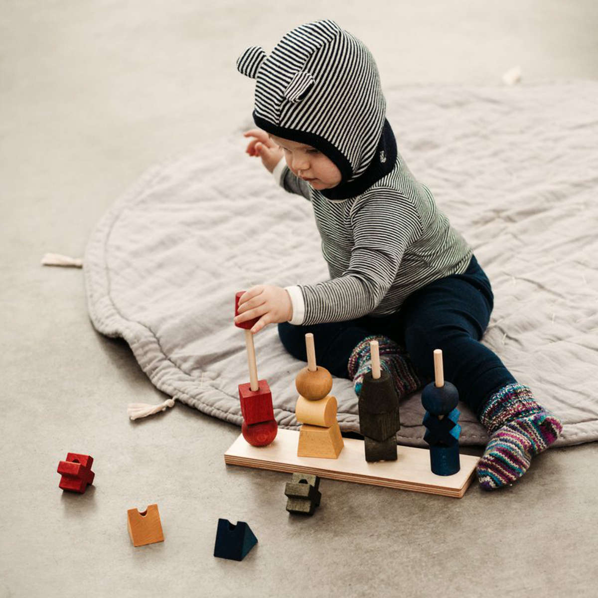 Wooden Story Rainbow Wooden Stacking Toy, XL