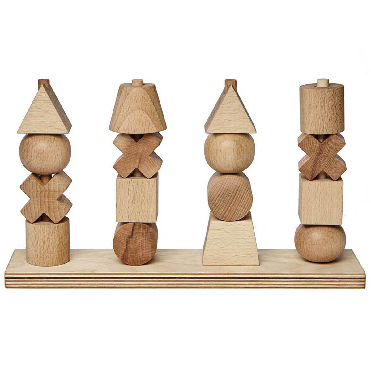 Wooden Story Natural Wooden Stacking Toy, XL