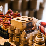 Wooden Story Rainbow Pyramid Stacker