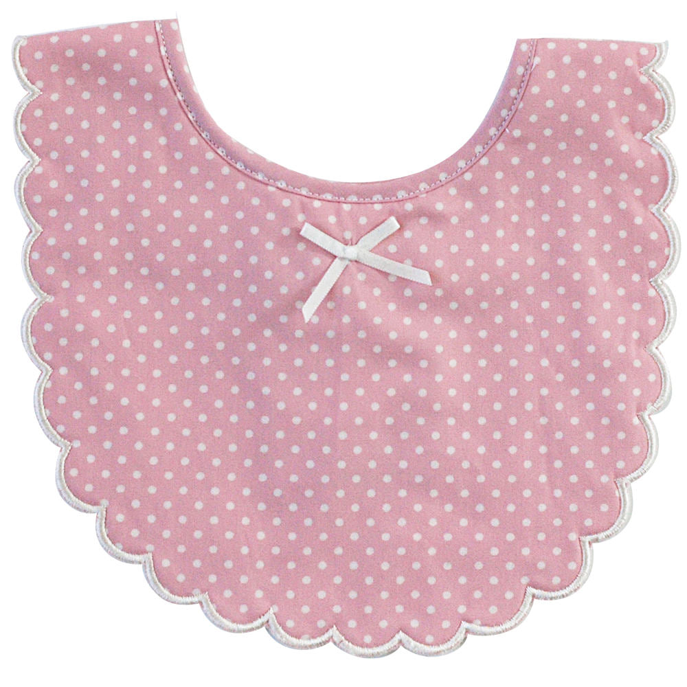 Alimrose Scallop Edge Bib, Pink