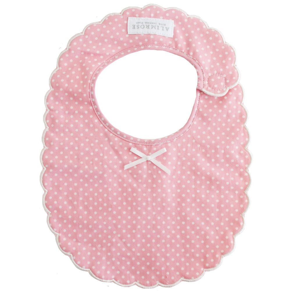 Alimrose Scallop Edge Bib, Pink