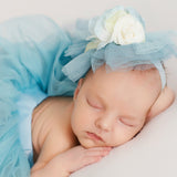 Blue Newborn Baby Girl Tutu 3pcs Set