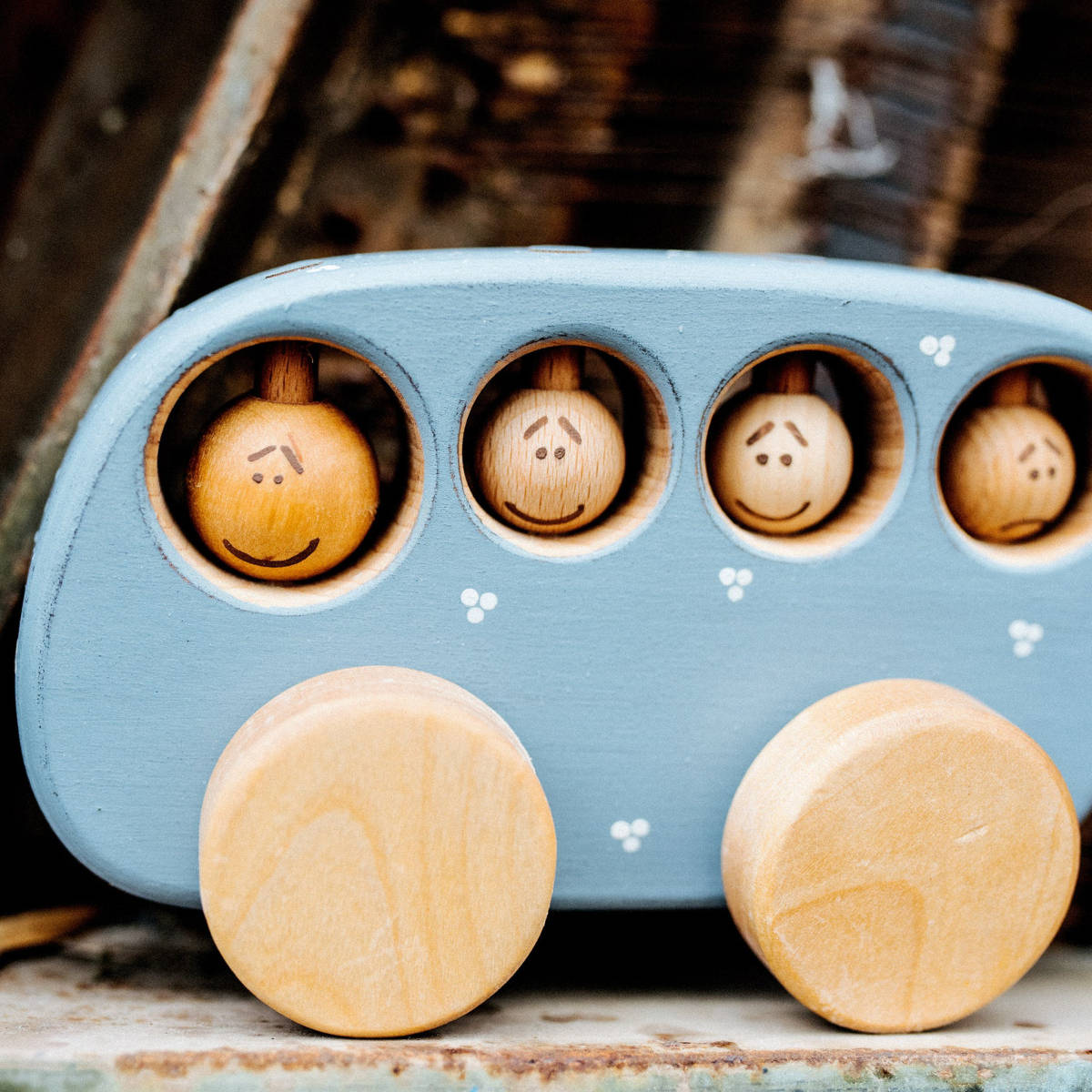 Wooden Toy Bus